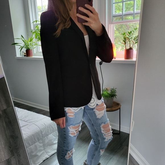 Black tie one-button blazer black NWT - Picture 1 of 16